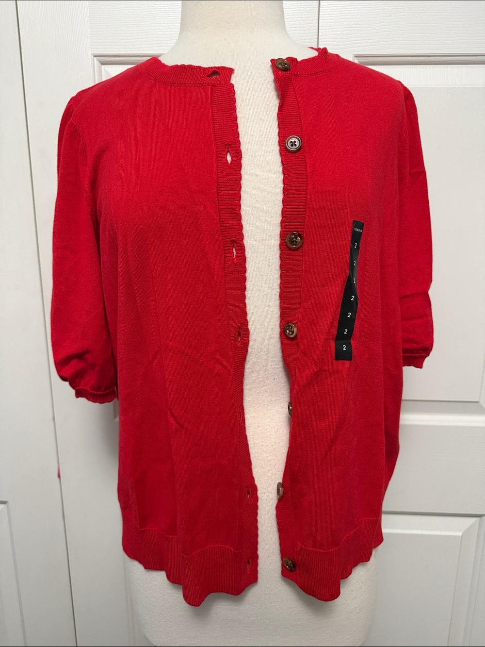 Torrid Red Women's Button-Front Cardigan Jacket